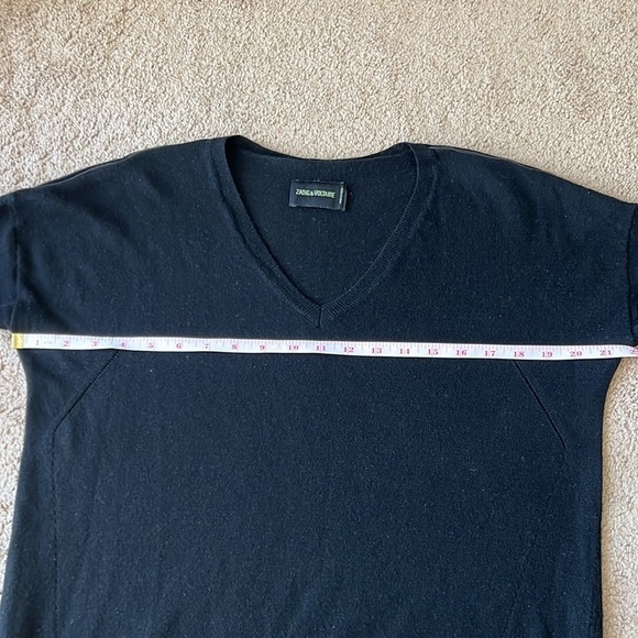 Zadig & Voltaire Black V Neck Wool Cashmere Sweater - Picture 9 of 9